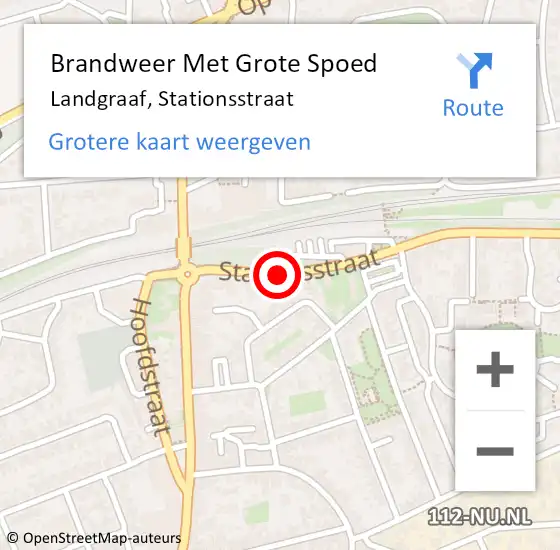 Locatie op kaart van de 112 melding: Brandweer Met Grote Spoed Naar Landgraaf, Stationsstraat op 28 juli 2019 14:13