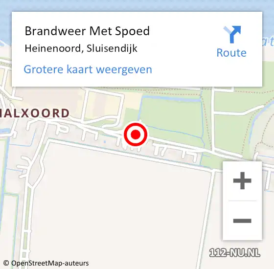 Locatie op kaart van de 112 melding: Brandweer Met Spoed Naar Heinenoord, Sluisendijk op 28 juli 2019 16:18