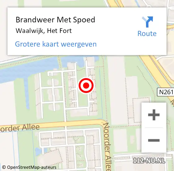 Locatie op kaart van de 112 melding: Brandweer Met Spoed Naar Waalwijk, Het Fort op 28 juli 2019 19:36