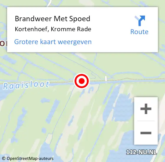 Locatie op kaart van de 112 melding: Brandweer Met Spoed Naar Kortenhoef, Kromme Rade op 29 juli 2019 10:56