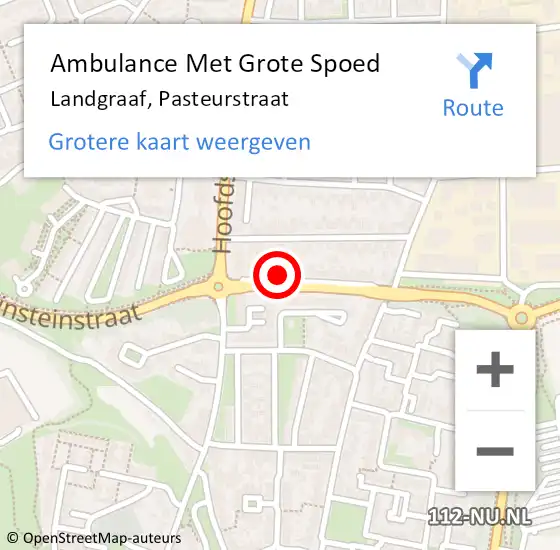 Locatie op kaart van de 112 melding: Ambulance Met Grote Spoed Naar Landgraaf, Pasteurstraat op 9 april 2014 09:03