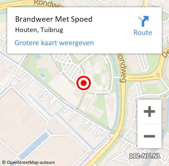 Locatie op kaart van de 112 melding: Brandweer Met Spoed Naar Houten, Tuibrug op 30 juli 2019 12:41