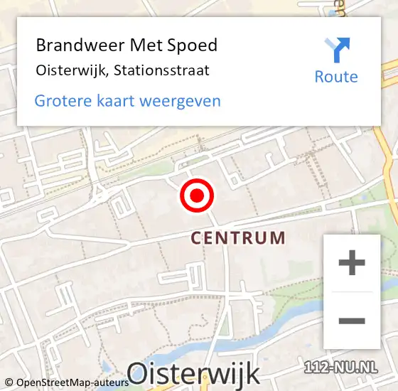 Locatie op kaart van de 112 melding: Brandweer Met Spoed Naar Oisterwijk, Stationsstraat op 30 juli 2019 15:30