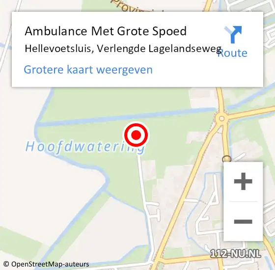 Locatie op kaart van de 112 melding: Ambulance Met Grote Spoed Naar Hellevoetsluis, Verlengde Lagelandseweg op 30 juli 2019 18:19