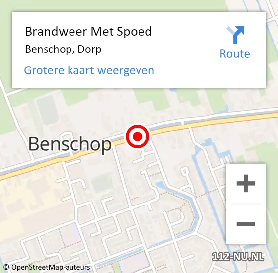 Locatie op kaart van de 112 melding: Brandweer Met Spoed Naar Benschop, Dorp op 31 juli 2019 08:20