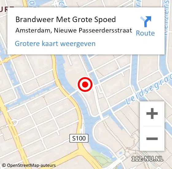 Locatie op kaart van de 112 melding: Brandweer Met Grote Spoed Naar Amsterdam, Nieuwe Passeerdersstraat op 31 juli 2019 08:43