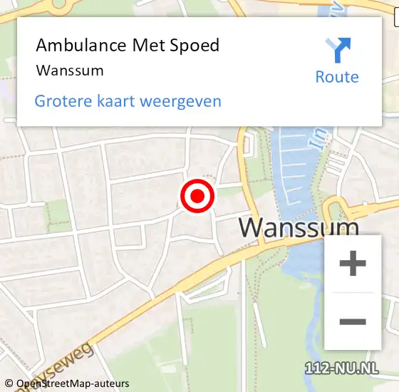 Locatie op kaart van de 112 melding: Ambulance Met Spoed Naar Wanssum op 9 april 2014 11:25