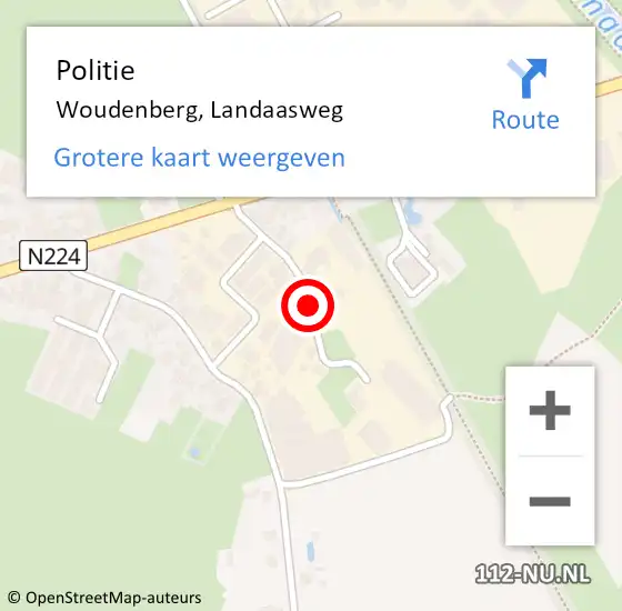 Locatie op kaart van de 112 melding: Politie Woudenberg, Landaasweg op 31 juli 2019 14:13