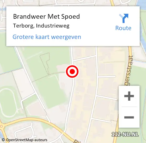 Locatie op kaart van de 112 melding: Brandweer Met Spoed Naar Terborg, Industrieweg op 31 juli 2019 16:02