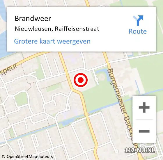 Locatie op kaart van de 112 melding: Brandweer Nieuwleusen, Raiffeisenstraat op 9 april 2014 12:10