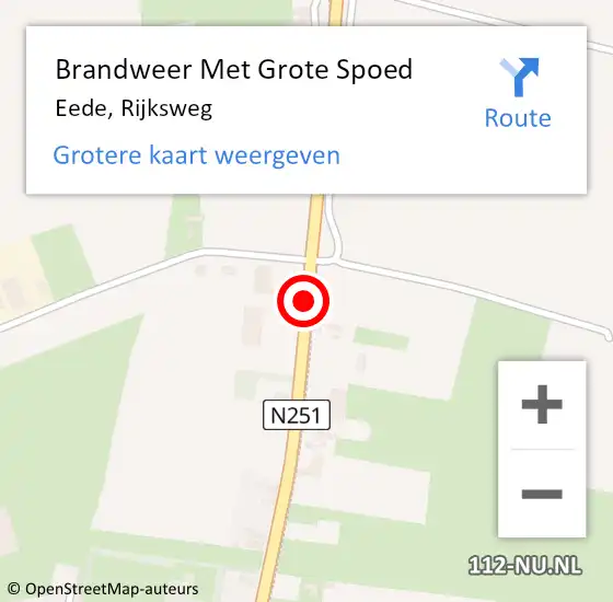 Locatie op kaart van de 112 melding: Brandweer Met Grote Spoed Naar Eede, Rijksweg op 2 augustus 2019 11:28