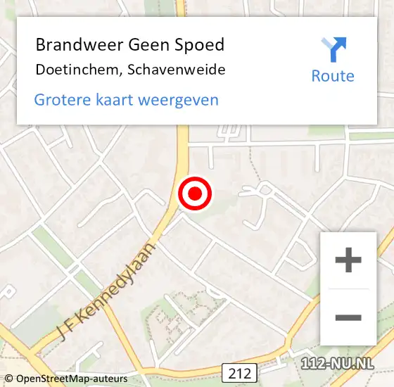 Locatie op kaart van de 112 melding: Brandweer Geen Spoed Naar Doetinchem, Schavenweide op 2 augustus 2019 18:04