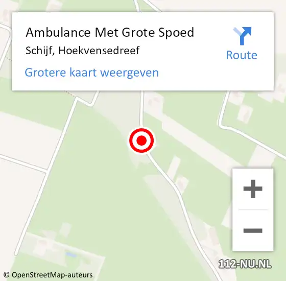 Locatie op kaart van de 112 melding: Ambulance Met Grote Spoed Naar Schijf, Hoekvensedreef op 3 augustus 2019 10:34