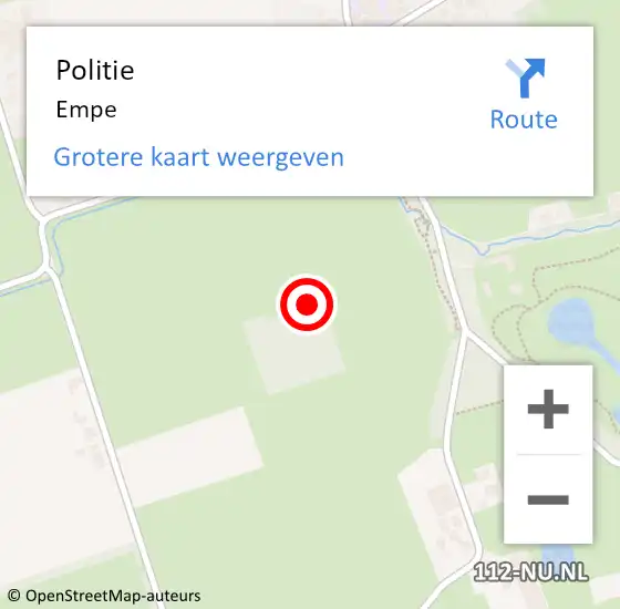 Locatie op kaart van de 112 melding: Politie Empe op 3 augustus 2019 13:24