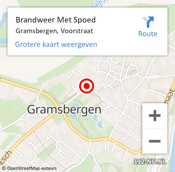 Locatie op kaart van de 112 melding: Brandweer Met Spoed Naar Gramsbergen, Voorstraat op 4 augustus 2019 12:07