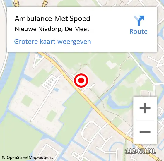 Locatie op kaart van de 112 melding: Ambulance Met Spoed Naar Nieuwe Niedorp, De Meet op 4 augustus 2019 12:35