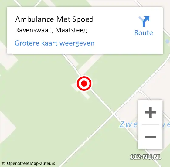 Locatie op kaart van de 112 melding: Ambulance Met Spoed Naar Ravenswaaij, Maatsteeg op 4 augustus 2019 18:43