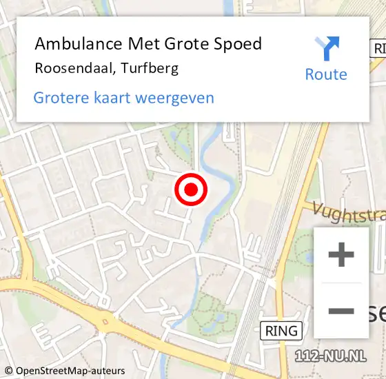 Locatie op kaart van de 112 melding: Ambulance Met Grote Spoed Naar Roosendaal, Turfberg op 5 augustus 2019 22:14