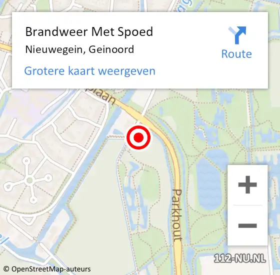 Locatie op kaart van de 112 melding: Brandweer Met Spoed Naar Nieuwegein, Geinoord op 6 augustus 2019 11:32