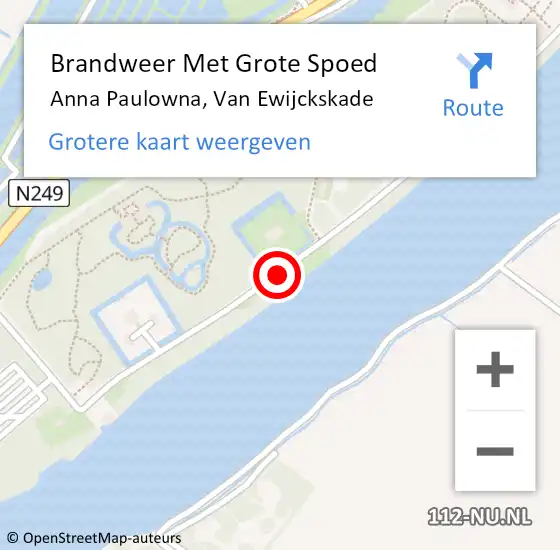 Locatie op kaart van de 112 melding: Brandweer Met Grote Spoed Naar Anna Paulowna, Van Ewijckskade op 6 augustus 2019 16:32