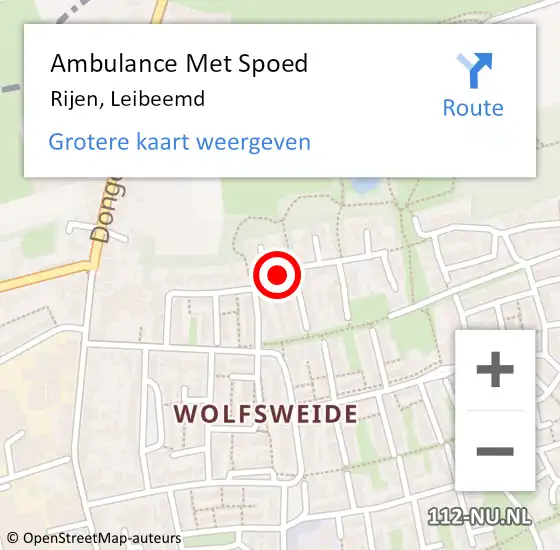 Locatie op kaart van de 112 melding: Ambulance Met Spoed Naar Rijen, Leibeemd op 7 augustus 2019 11:05