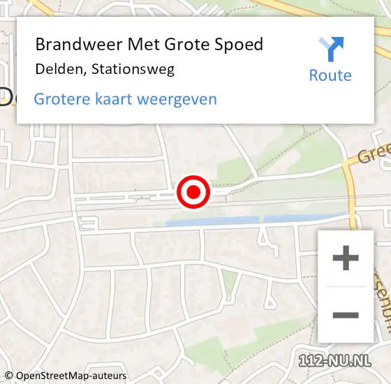 Locatie op kaart van de 112 melding: Brandweer Met Grote Spoed Naar Delden, Stationsweg op 7 augustus 2019 20:14