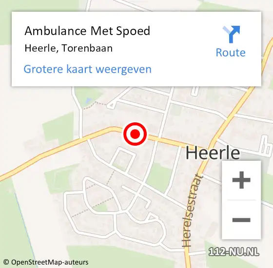 Locatie op kaart van de 112 melding: Ambulance Met Spoed Naar Heerle, Torenbaan op 8 augustus 2019 11:48