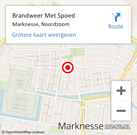 Locatie op kaart van de 112 melding: Brandweer Met Spoed Naar Marknesse, Noordzoom op 8 augustus 2019 12:23