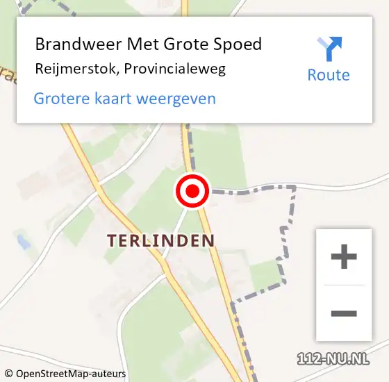 Locatie op kaart van de 112 melding: Brandweer Met Grote Spoed Naar Reijmerstok, Provincialeweg op 10 augustus 2019 14:39