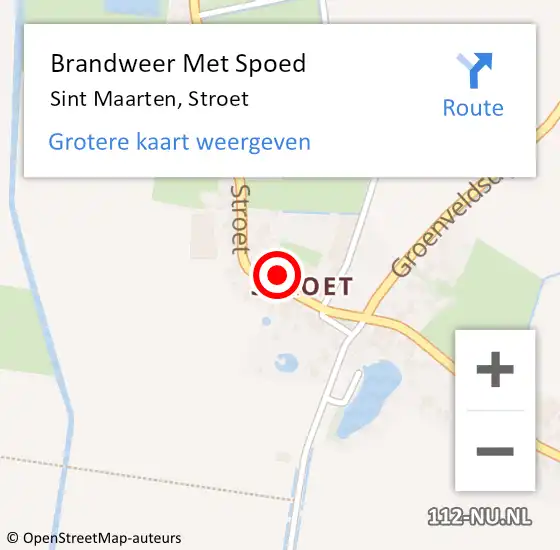 Locatie op kaart van de 112 melding: Brandweer Met Spoed Naar Sint Maarten, Stroet op 10 augustus 2019 15:02