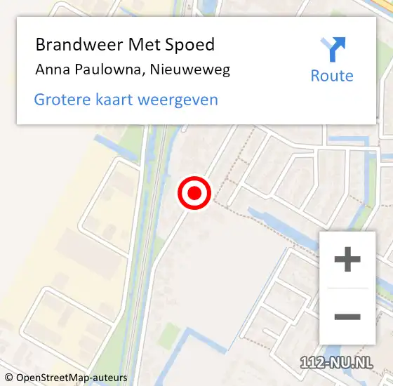 Locatie op kaart van de 112 melding: Brandweer Met Spoed Naar Anna Paulowna, Nieuweweg op 10 augustus 2019 16:08