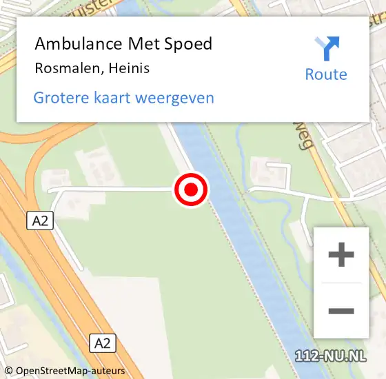 Locatie op kaart van de 112 melding: Ambulance Met Spoed Naar Rosmalen, Heinis op 10 augustus 2019 17:47