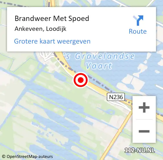 Locatie op kaart van de 112 melding: Brandweer Met Spoed Naar Ankeveen, Loodijk op 10 augustus 2019 18:36