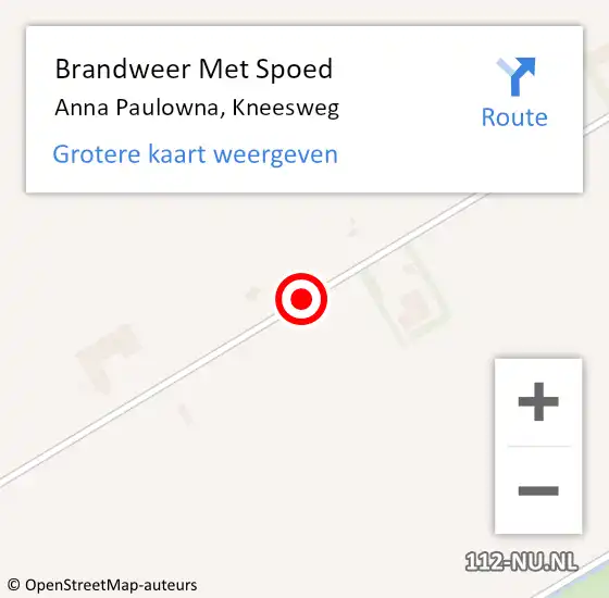 Locatie op kaart van de 112 melding: Brandweer Met Spoed Naar Anna Paulowna, Kneesweg op 10 augustus 2019 20:10