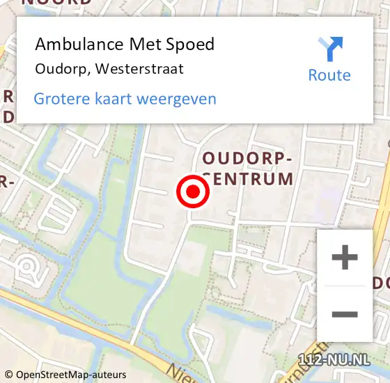 Locatie op kaart van de 112 melding: Ambulance Met Spoed Naar Oudorp, Westerstraat op 10 april 2014 11:15