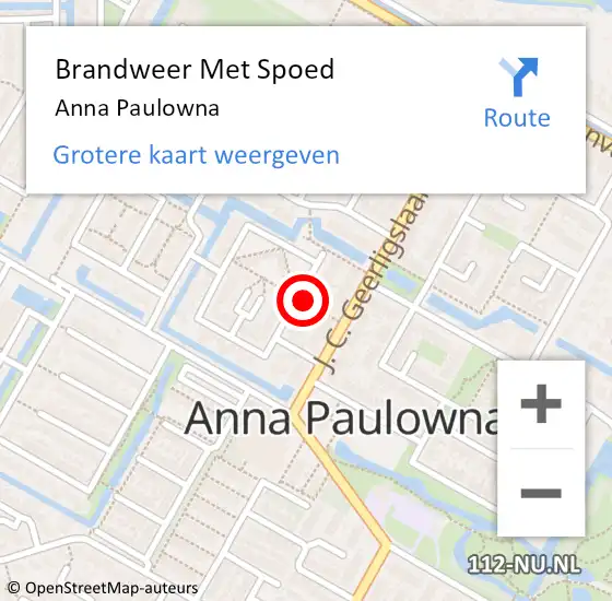 Locatie op kaart van de 112 melding: Brandweer Met Spoed Naar Anna Paulowna op 11 augustus 2019 16:48