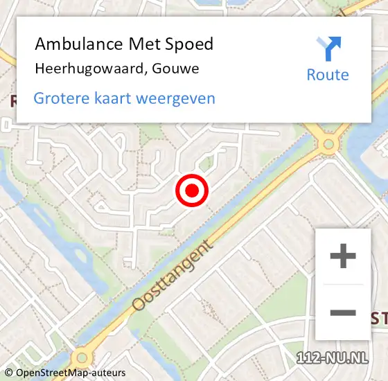 Locatie op kaart van de 112 melding: Ambulance Met Spoed Naar Heerhugowaard, Gouwe op 12 augustus 2019 08:38