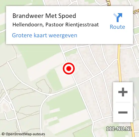 Locatie op kaart van de 112 melding: Brandweer Met Spoed Naar Hellendoorn, Pastoor Rientjesstraat op 13 augustus 2019 14:31
