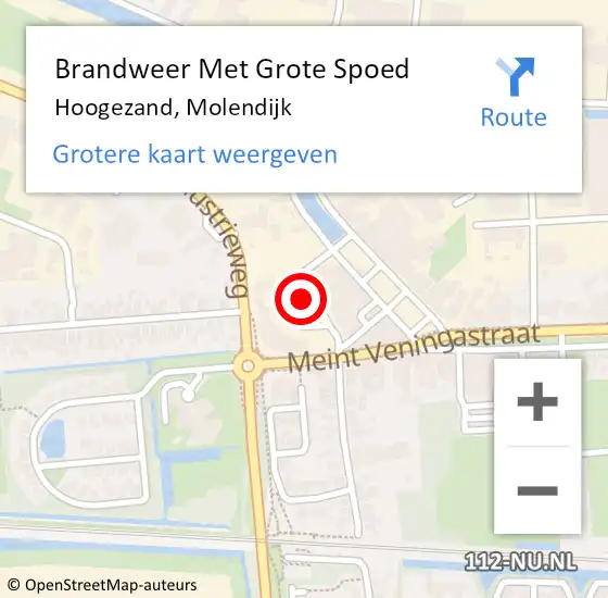Locatie op kaart van de 112 melding: Brandweer Met Grote Spoed Naar Hoogezand, Molendijk op 13 augustus 2019 16:09