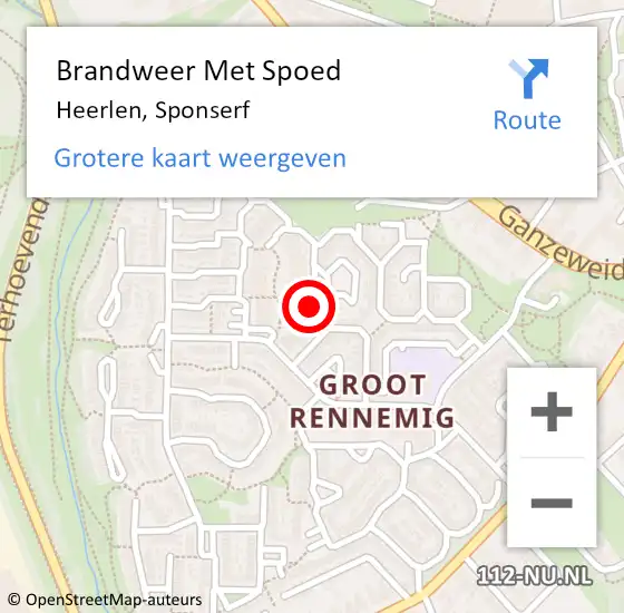 Locatie op kaart van de 112 melding: Brandweer Met Spoed Naar Heerlen, Sponserf op 13 augustus 2019 17:22