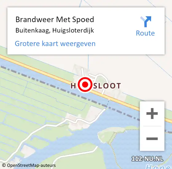 Locatie op kaart van de 112 melding: Brandweer Met Spoed Naar Buitenkaag, Huigsloterdijk op 7 september 2013 19:02