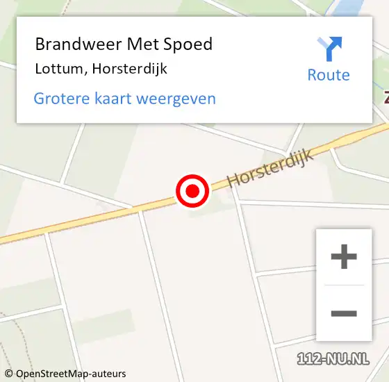 Locatie op kaart van de 112 melding: Brandweer Met Spoed Naar Lottum, Horsterdijk op 14 augustus 2019 11:07