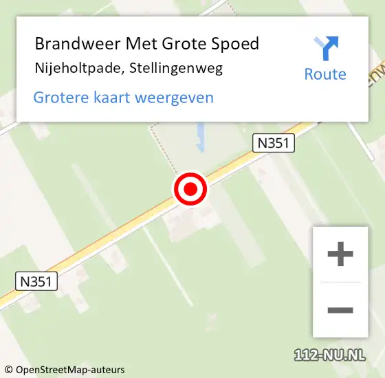 Locatie op kaart van de 112 melding: Brandweer Met Grote Spoed Naar Nijeholtpade, Stellingenweg op 14 augustus 2019 13:05