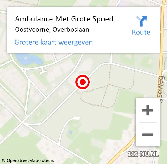 Locatie op kaart van de 112 melding: Ambulance Met Grote Spoed Naar Oostvoorne, Overboslaan op 14 augustus 2019 20:36