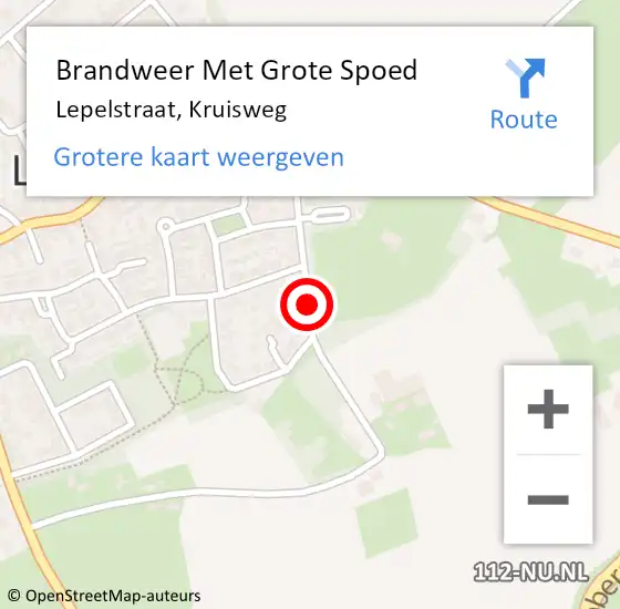 Locatie op kaart van de 112 melding: Brandweer Met Grote Spoed Naar Lepelstraat, Kruisweg op 15 augustus 2019 12:58