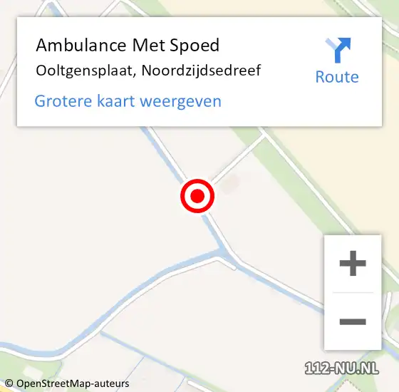 Locatie op kaart van de 112 melding: Ambulance Met Spoed Naar Ooltgensplaat, Noordzijdsedreef op 16 augustus 2019 02:00