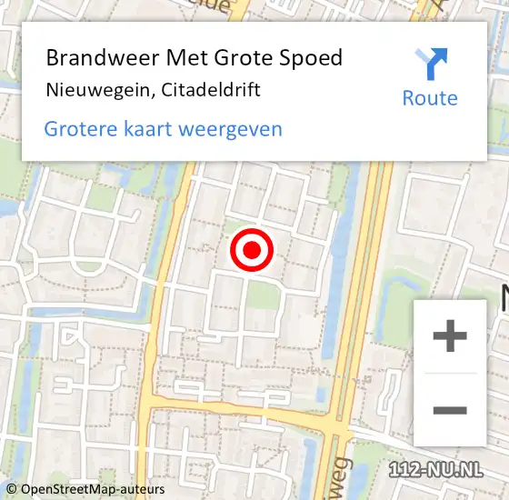 Locatie op kaart van de 112 melding: Brandweer Met Grote Spoed Naar Nieuwegein, Citadeldrift op 17 augustus 2019 12:11