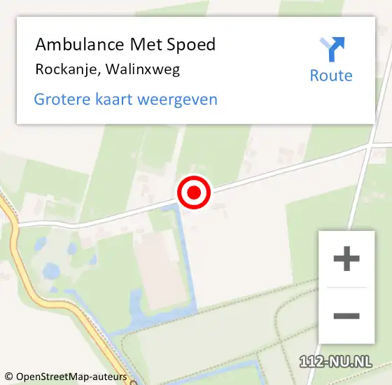 Locatie op kaart van de 112 melding: Ambulance Met Spoed Naar Rockanje, Walinxweg op 17 augustus 2019 19:34