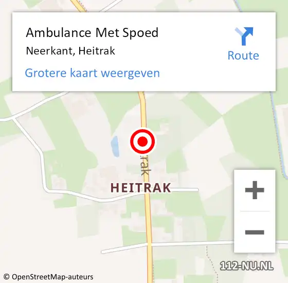 Locatie op kaart van de 112 melding: Ambulance Met Spoed Naar Neerkant, Heitrak op 18 augustus 2019 13:00