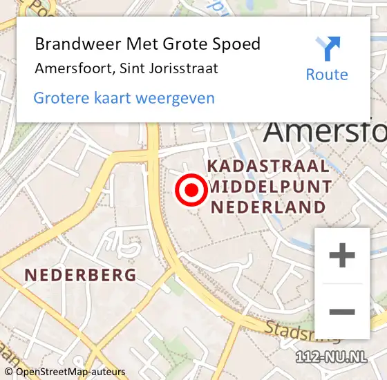 Locatie op kaart van de 112 melding: Brandweer Met Grote Spoed Naar Amersfoort, Sint Jorisstraat op 18 augustus 2019 17:41